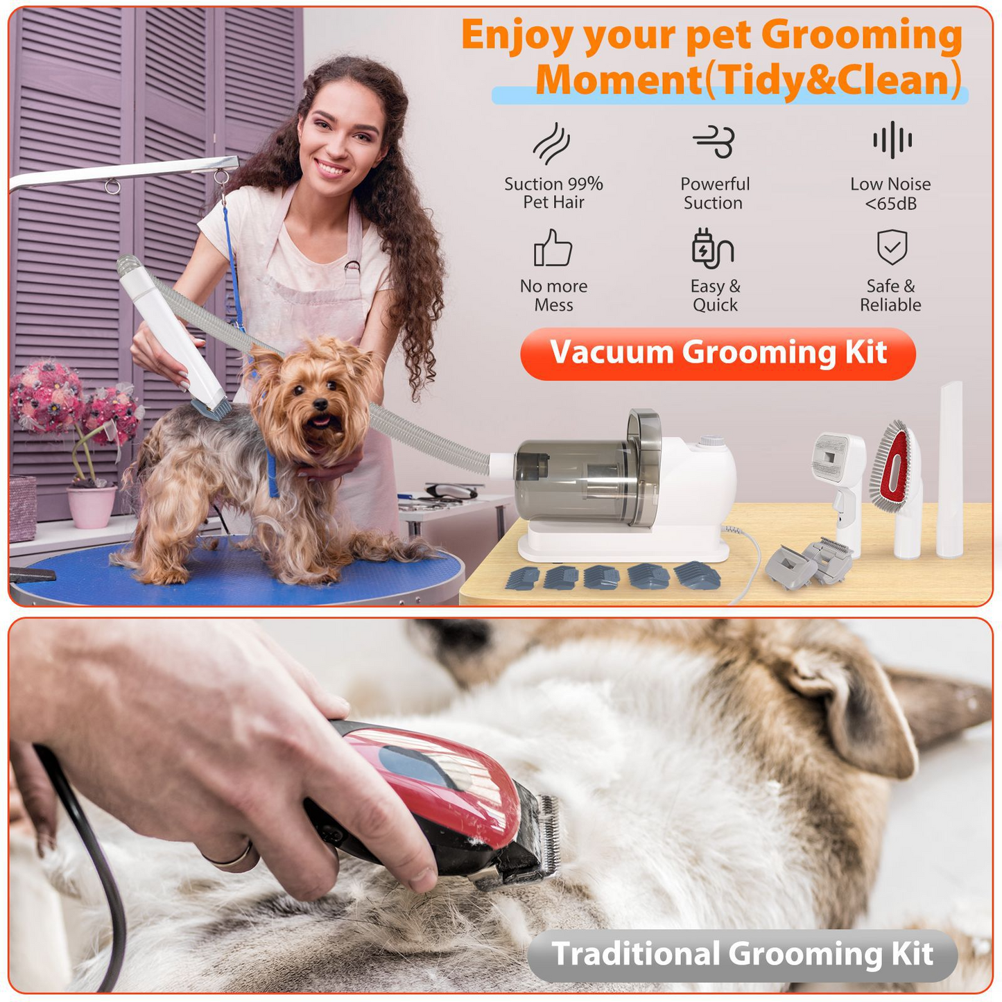 All-in-One Pet Grooming & Vacuum Kit