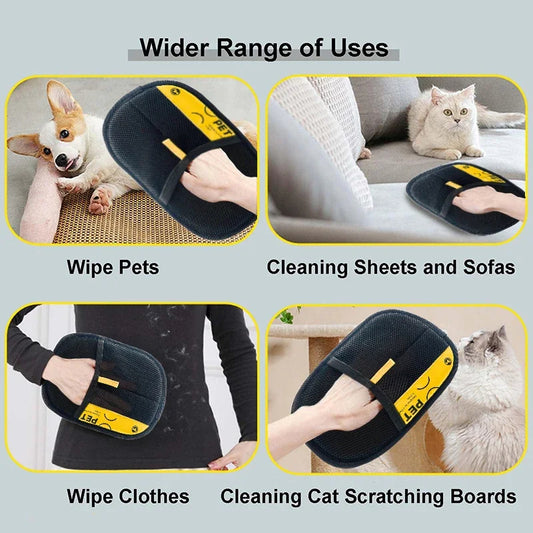 Pet Hair Remover Gloves Electrostatic for Cats, Dogs.